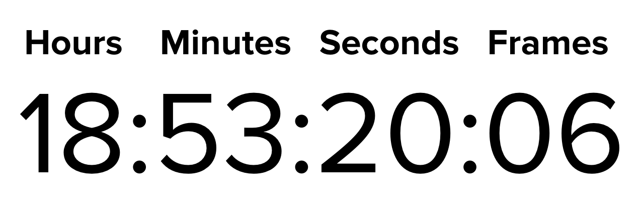 600 seconds. 50 Hours Video. Тайм-код. Timecode PEELAYER Basic. Hours: minutes: seconds: Now.